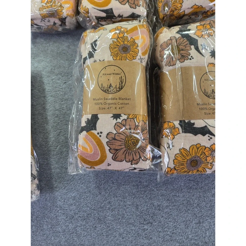 Wholesale Lot Fall Halloween Muslin Swaddle Blanket 47